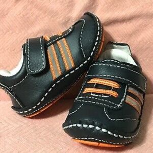 Rileyroos Baby Shoes Sneakers Dark Blue & Orange 6-12 Months New